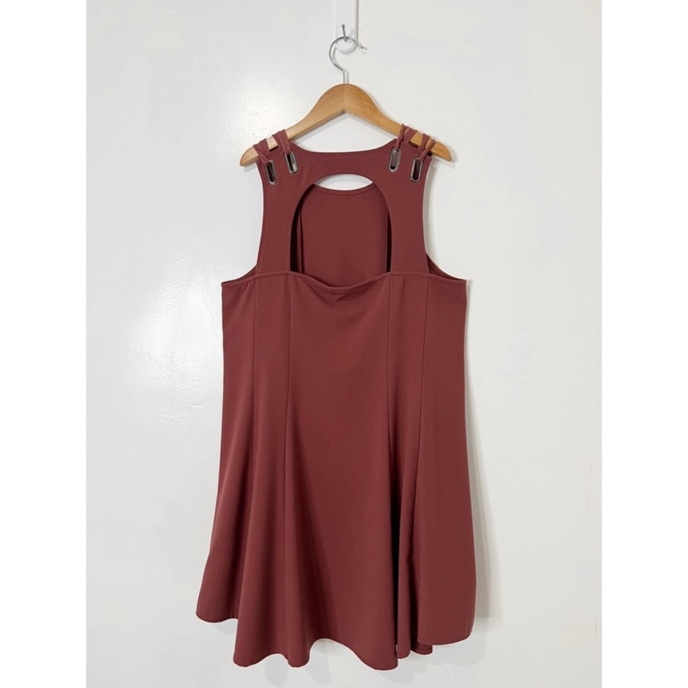 Free People Baby Love Terracota Mini Sleeveless Back Cut Out Dress Size Small - Picture 5 of 8